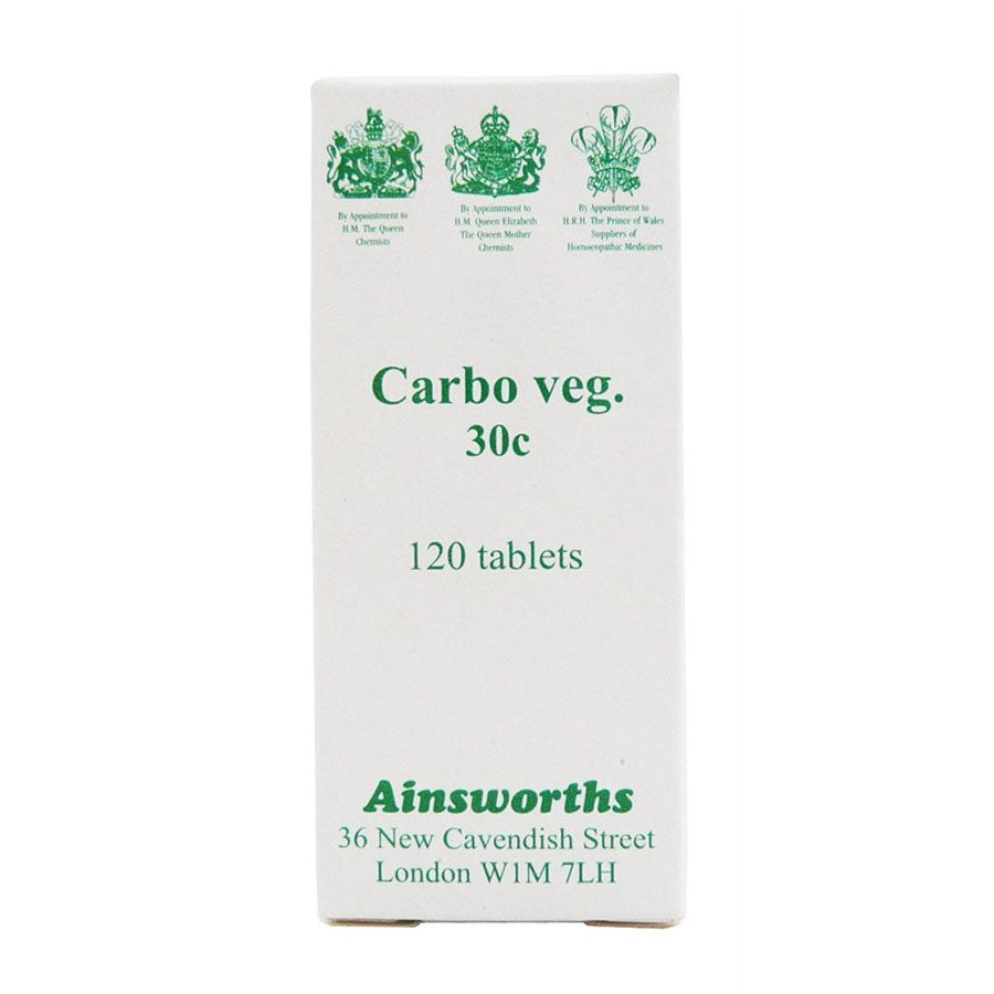 Ainsworths Carbo Veg 30C 120 Tablets