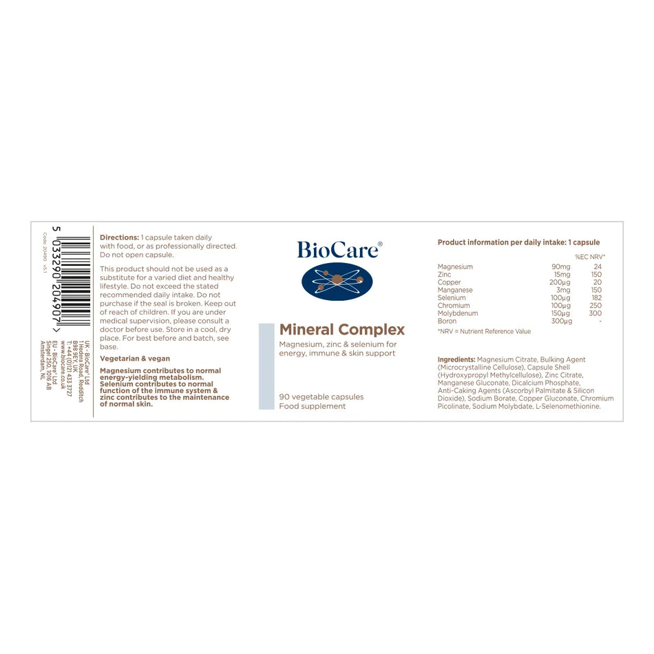 Biocare Mineral Complex 90 Capsules
