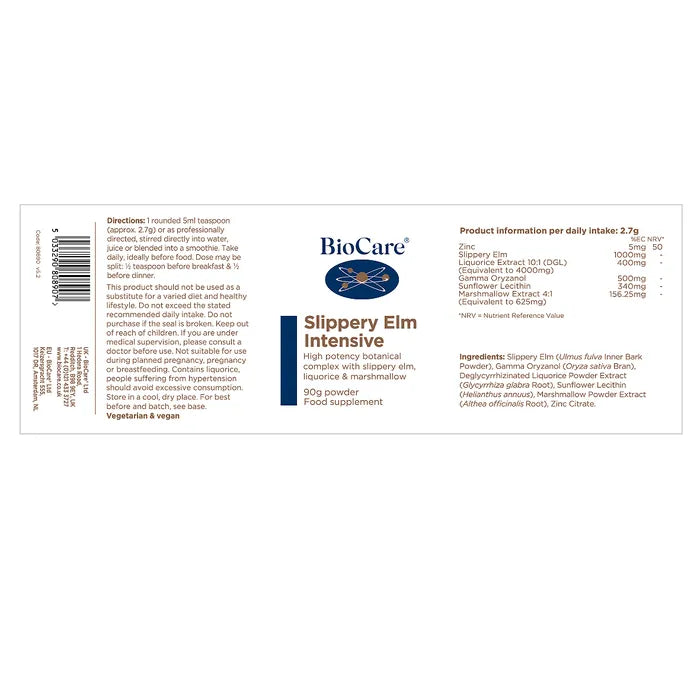 BioCare Slippery Elm Intensive Powder 90g