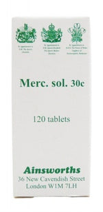 Ainsworths Merc Sol 30c 120 Tablets