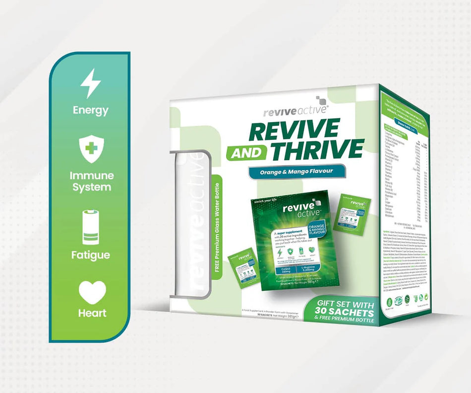 Revive Active 30 Day Box &. Glass Bottle (Gift Set) - Orange & Mango