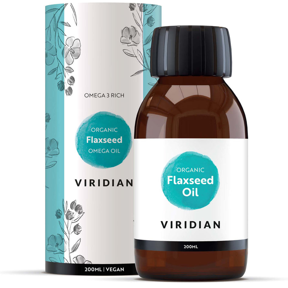 Viridian Organic Golden Flaxseed Oil 200ml - MicroBio Health™