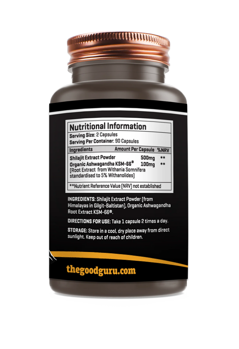 The Good Guru Shilajit Gold 90 Capsules