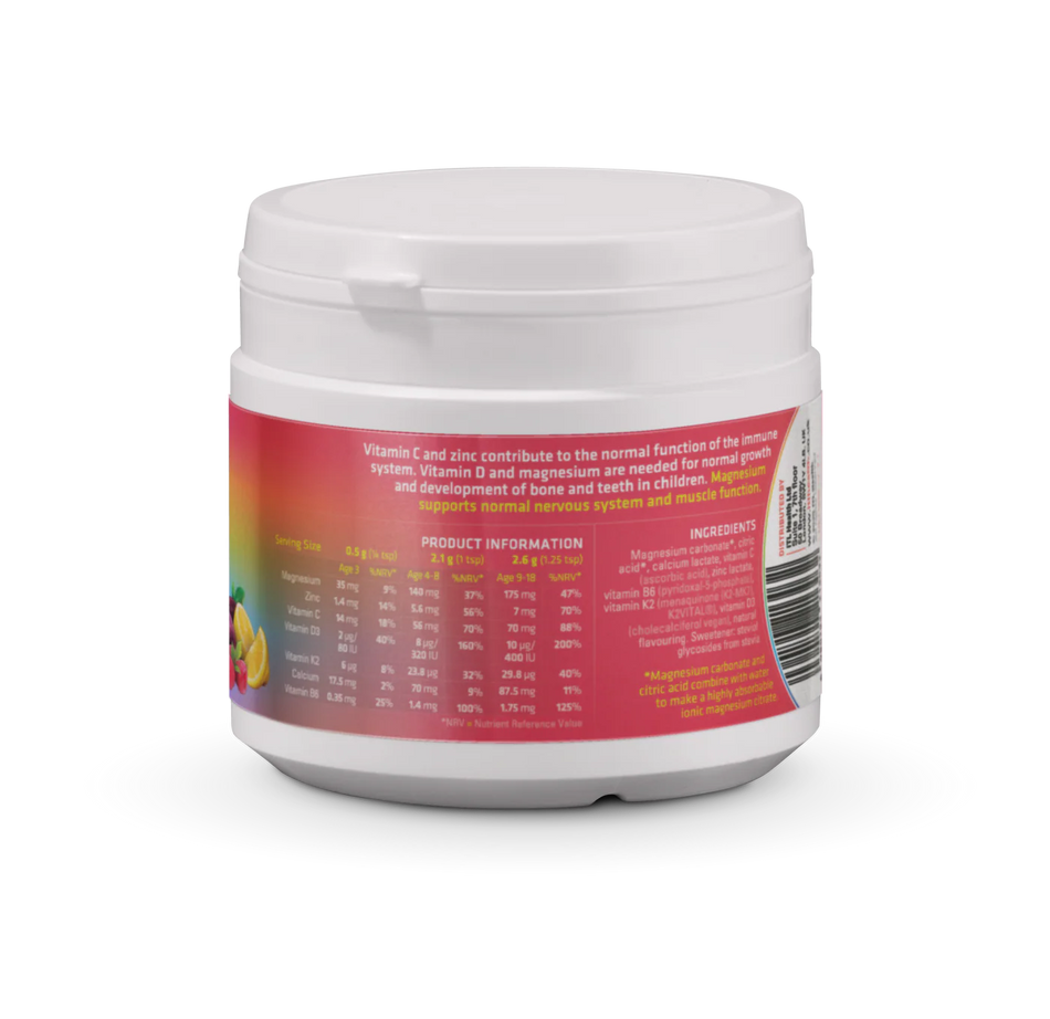 MAG365 Kids Multi Fruit Splash Magnesium 150g powder
