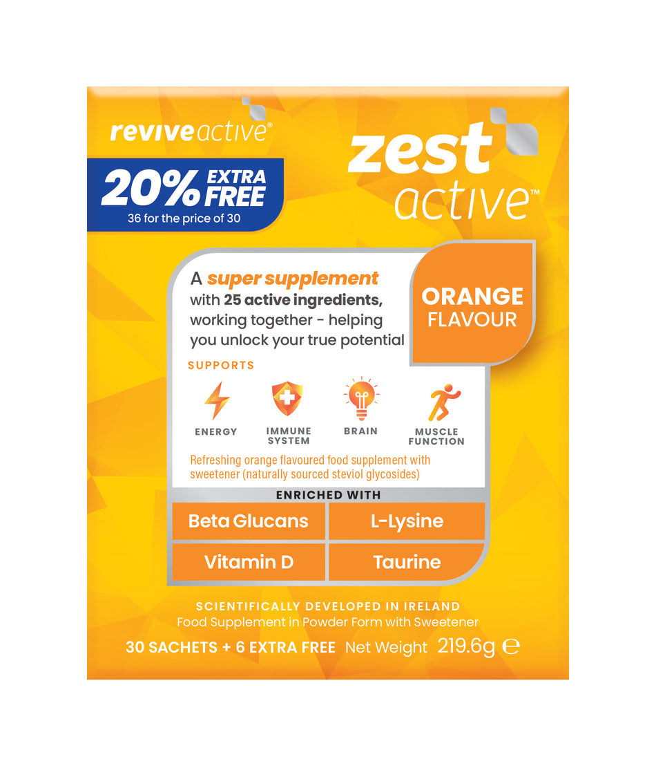 Revive Zest Active 30-Day Box | Energy, Immunity & Brain Support Supplement