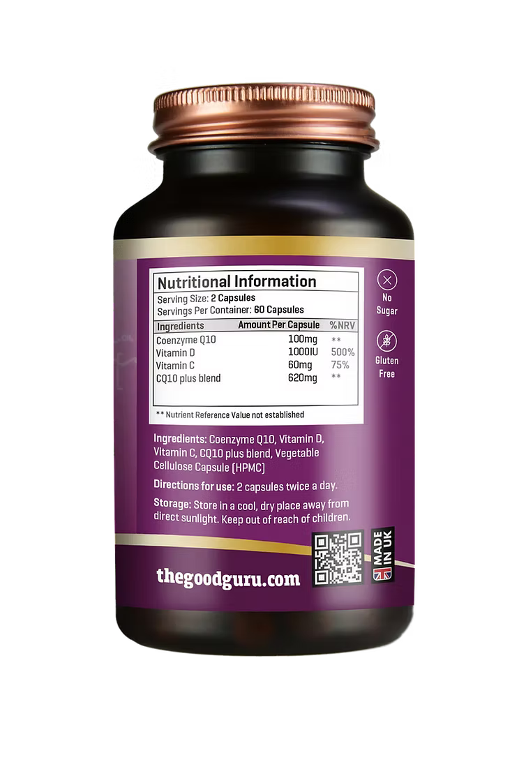 The Good Guru Advanced CoQ10 100mg 60 Capsules - MicroBio Health™