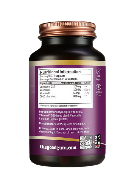 The Good Guru Advanced CoQ10 100mg 60 Capsules - MicroBio Health™