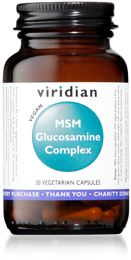Viridian Glucosamine with MSM Veg Caps 30 - MicroBio Health