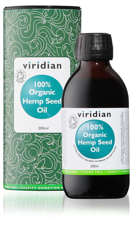 Viridian Organic Hemp Seed Oil ** 200ml - MicroBio Health