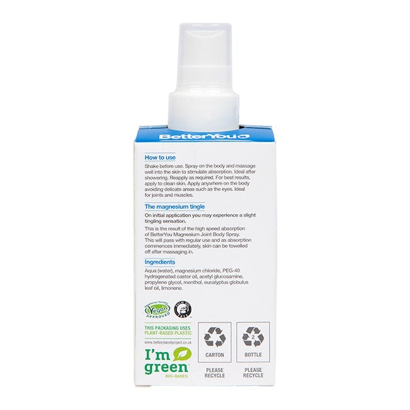 BetterYou Magnesium Oil Joint Spray 100ml - MicroBio Health