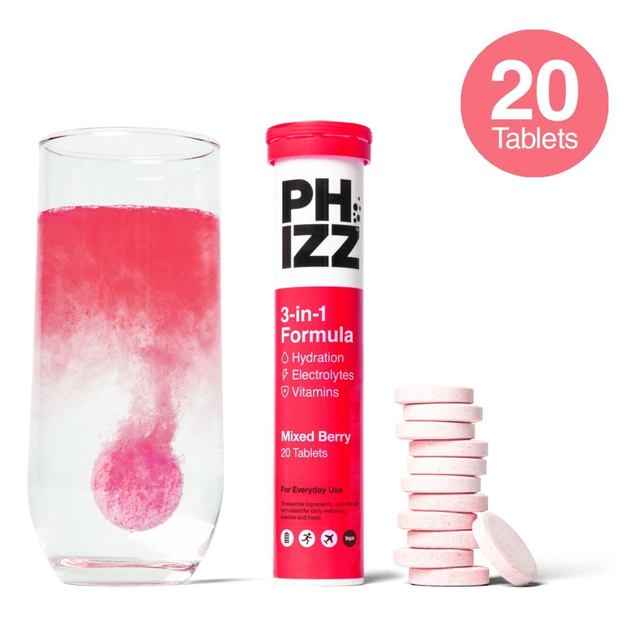 Phizz Mixed Berry Hydration Effervescent 20 Tablets