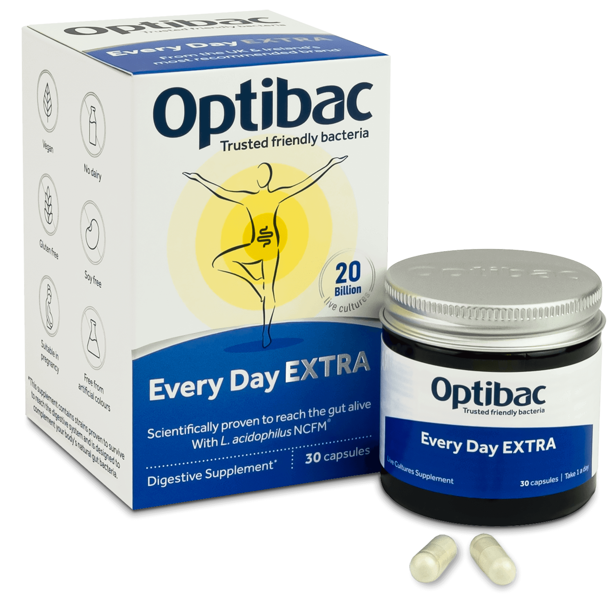 OptiBac For every day EXTRA Strength 30 Capsules - MicroBio Health