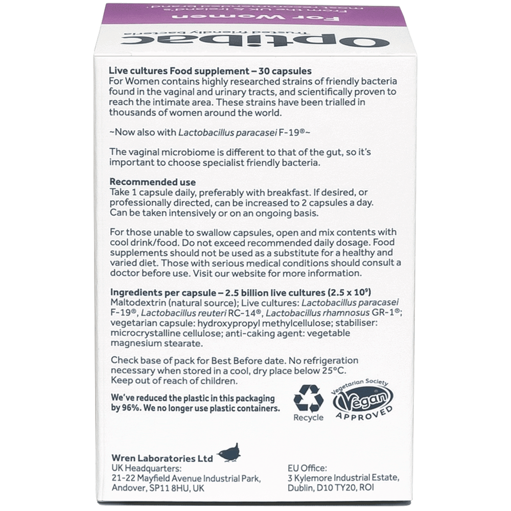 OptiBac For women 30 capsules - MicroBio Health