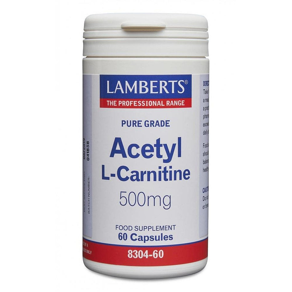 Lamberts Acetyl L-Carnitine 500mg 60 Capsules