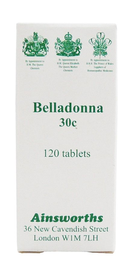 Ainsworths Belladonna 30c 120 Tablets