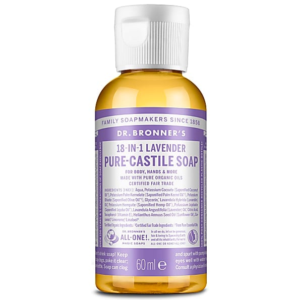 Dr Bronner's Pure Castile Liquid Soap Lavender 60ml