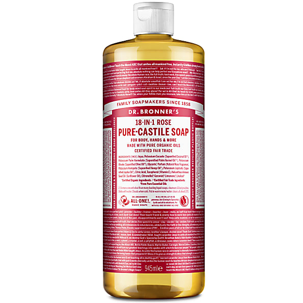 Dr Bronner's Pure Castile Liquid Soap Rose 945ml