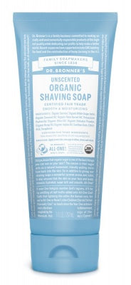 Dr Bronner's Unscented Organic Shaving Soap 207ml - MicroBio Health