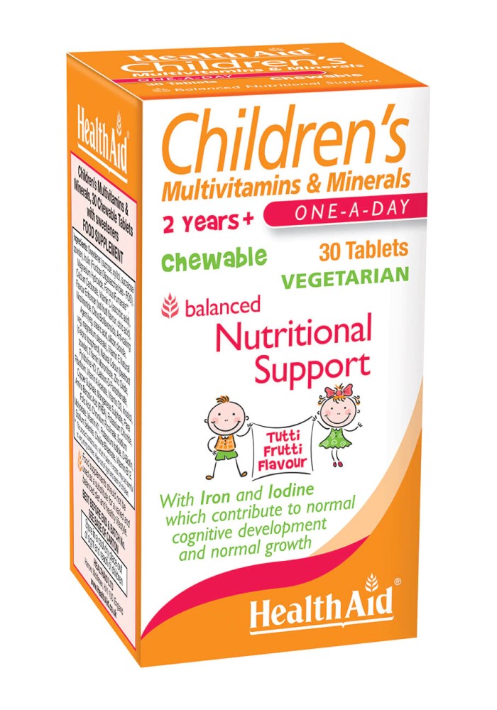 Health Aid Children's Multivitamin & Minerals 30 Chewable Tablets