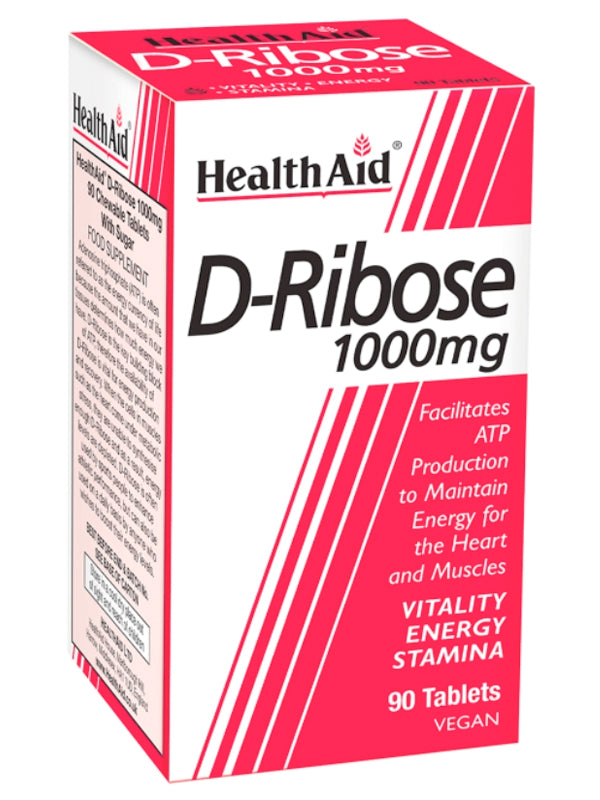 Health Aid D-Ribose 1000mg 90 Tablets