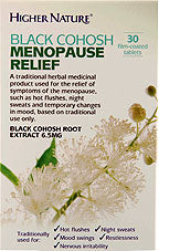 Higher Nature Black Cohosh Menopause Relief 30 - MicroBio Health