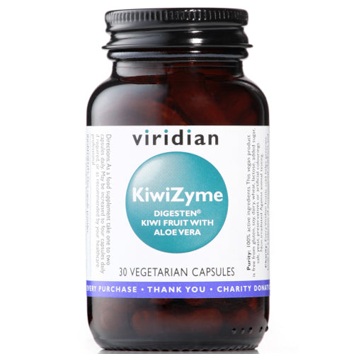 Viridian KiwiZyme 500mg with Aloe vera Veg Caps 30 - MicroBio Health