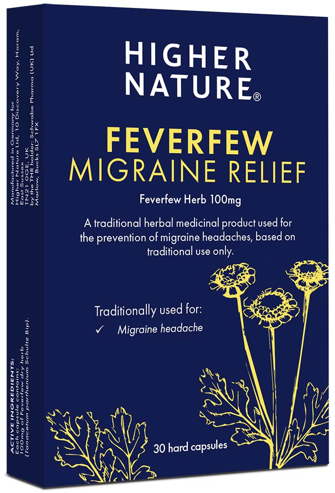 Higher Nature Feverfew Migraine Relief 30 Capsules
