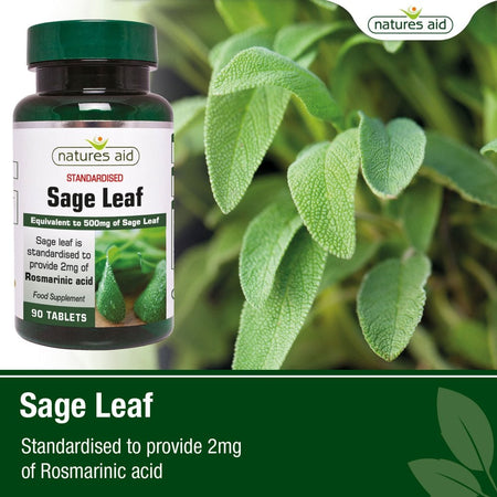 Natures Aid Sage Leaf 50mg 90 tabs - MicroBio Health