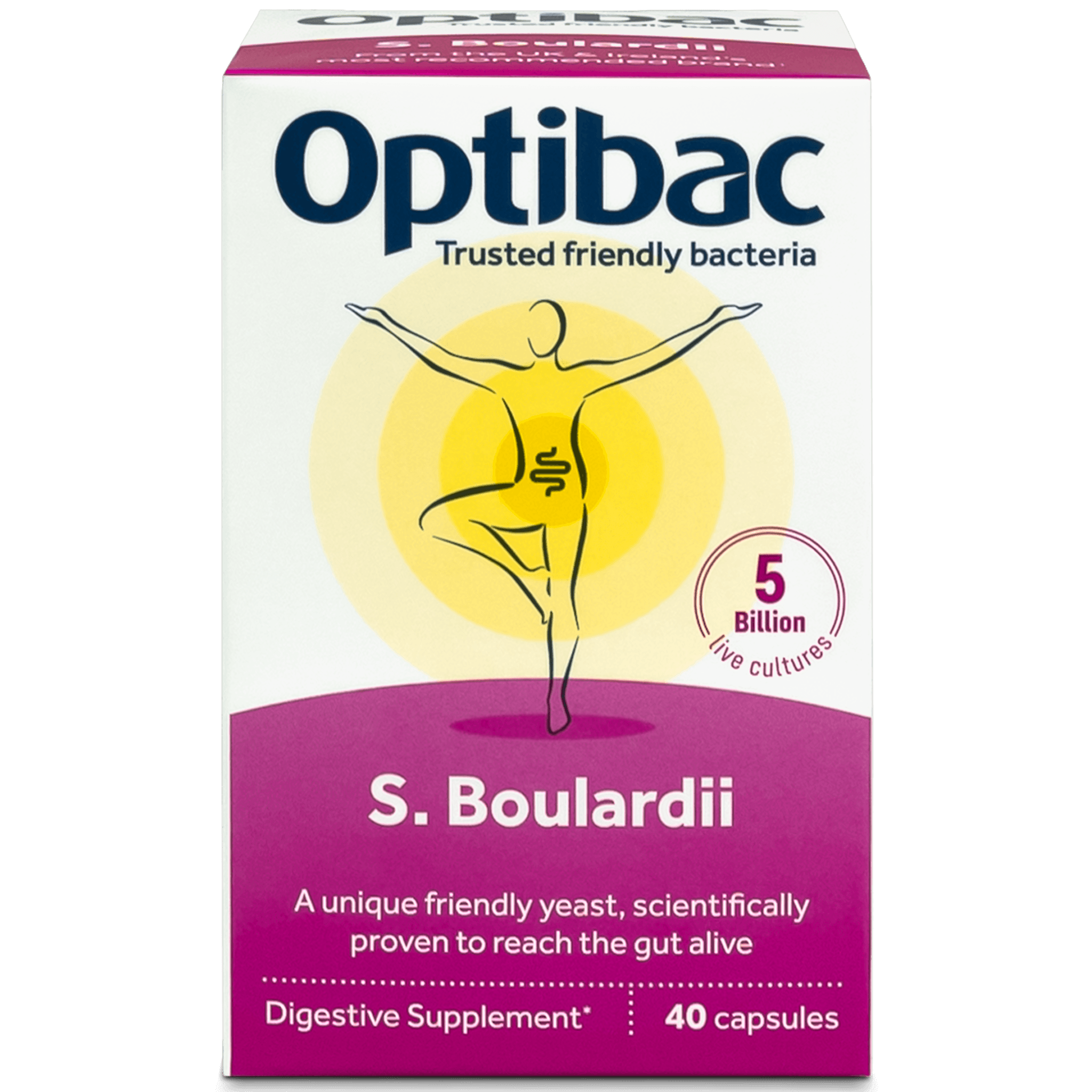 OptiBac Saccharomyces boulardii 40 capsules - MicroBio Health